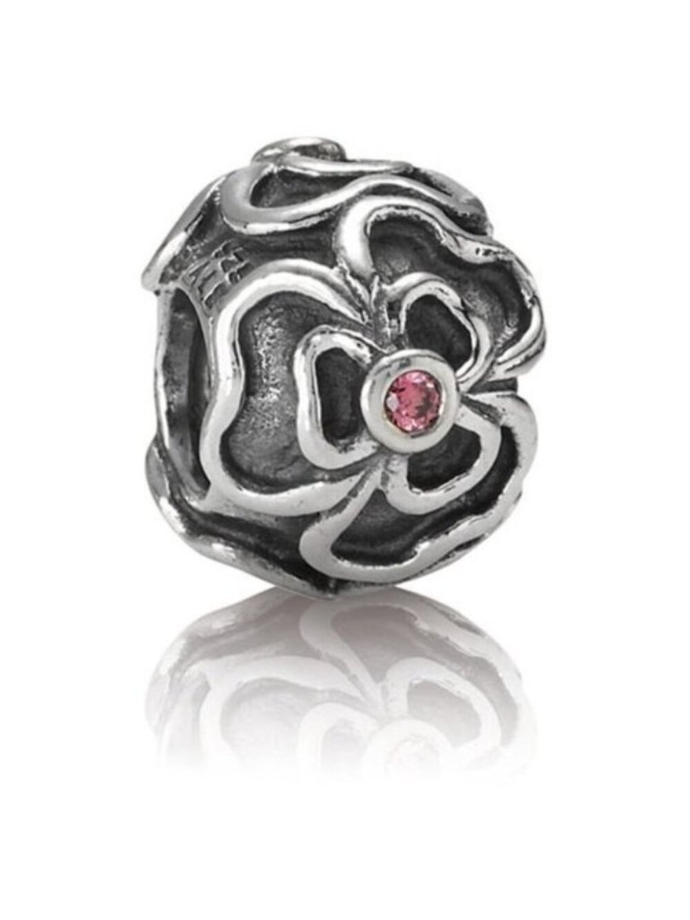 Pandora Posey with Salmon CZ Charm Bead 790413CZS 925 ALE